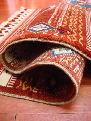 画像5: トルコ手織りウール絨毯 玄関マットサイズ  AC-142