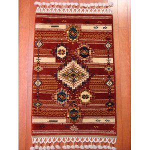 画像: トルコ手織りウール絨毯 玄関マットサイズ  AC-142