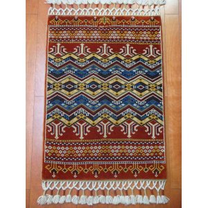 画像: トルコ手織りウール絨毯 玄関マットサイズ AC-143