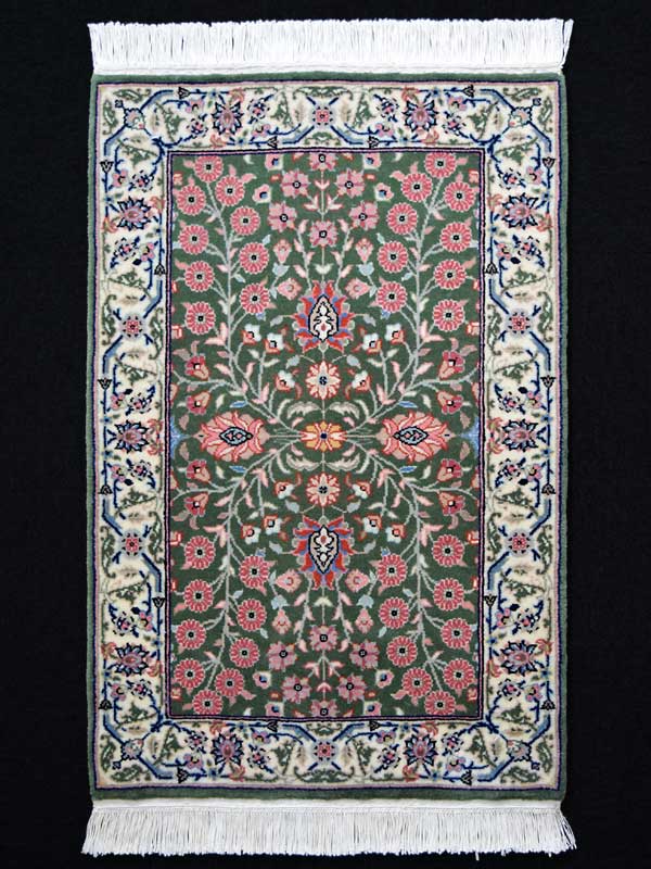 画像1: トルコ手織りウール絨毯 玄関マットサイズ AC-216