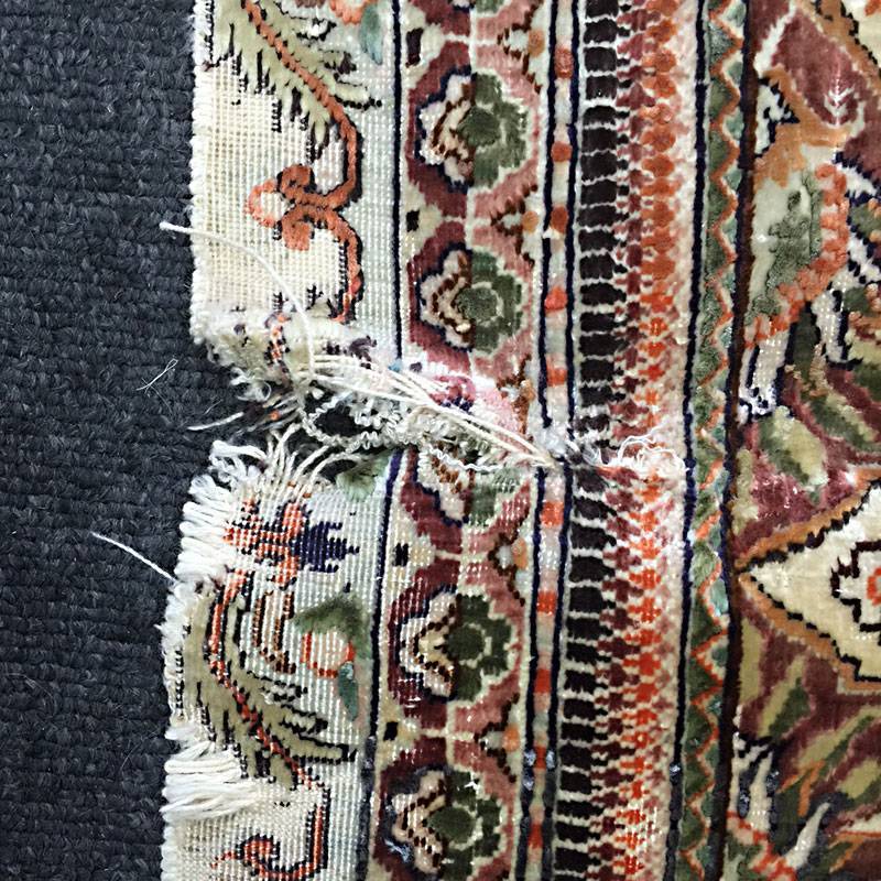 画像1: 手織りシルク絨毯のサイズ変更