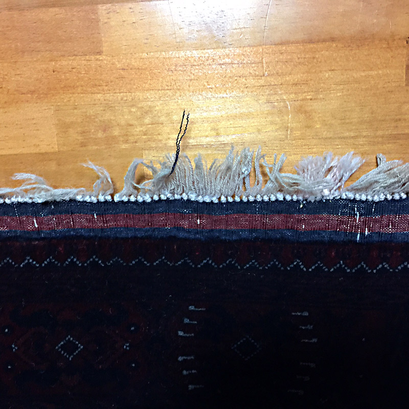 画像1: 手織りウール絨毯の房修理